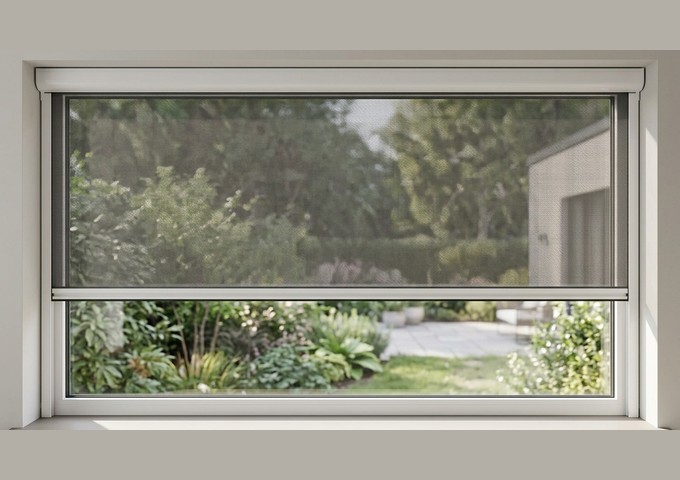 Moustiquaire de fenêtre enroulable verticale à pose rapide sur mesure