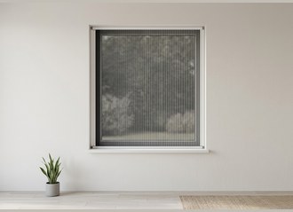 Moustiquaire plissée pour fenêtre 1 vantail ouverture reversible sur mesure