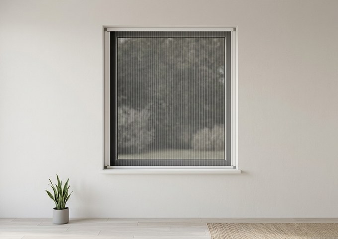 Moustiquaire plissée pour fenêtre 1 vantail ouverture reversible sur mesure