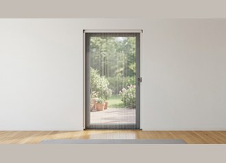Moustiquaire latérale plissée 1 vantail pour porte sur mesure