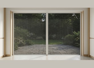 Moustiquaire latérale plissée 2 vantaux pour porte sur mesure
