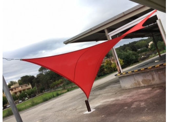 Voile d'ombrage Commercial 95 Rouge