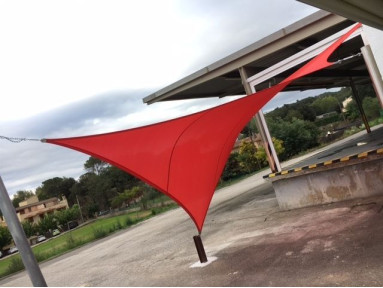 Voile d'ombrage Commercial 95 Rouge