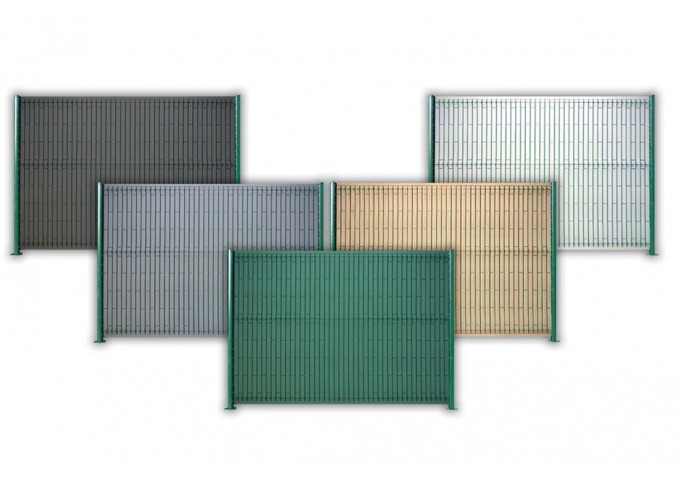 Lame occultante grise en PVC pour maille 50mm