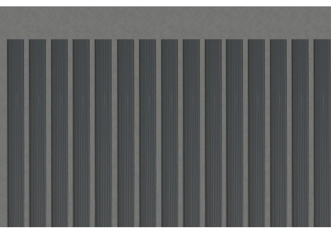 Lame occultante grise en PVC pour maille 50mm