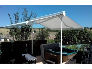 Store double pente pour abri terrasse