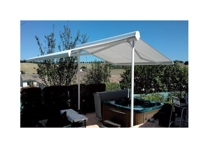 Store double pente pour abri terrasse