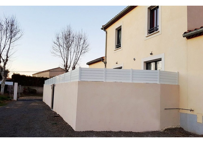 Clôture brise vue PVC Lanister blanc