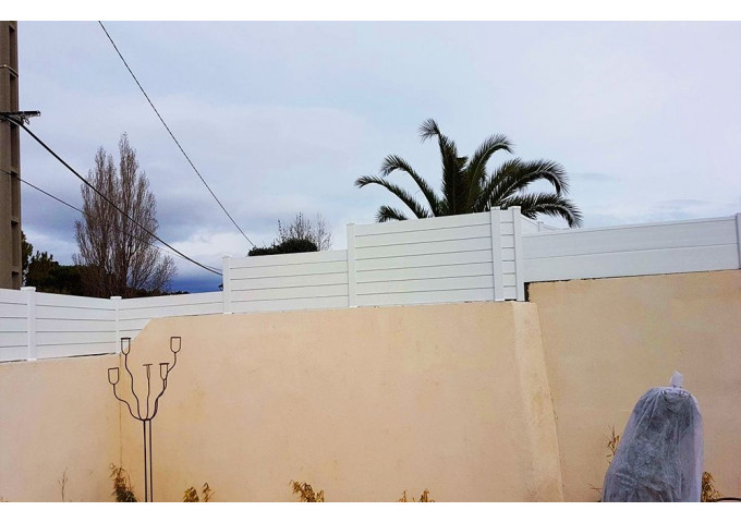 Clôture brise vue PVC Lanister blanc