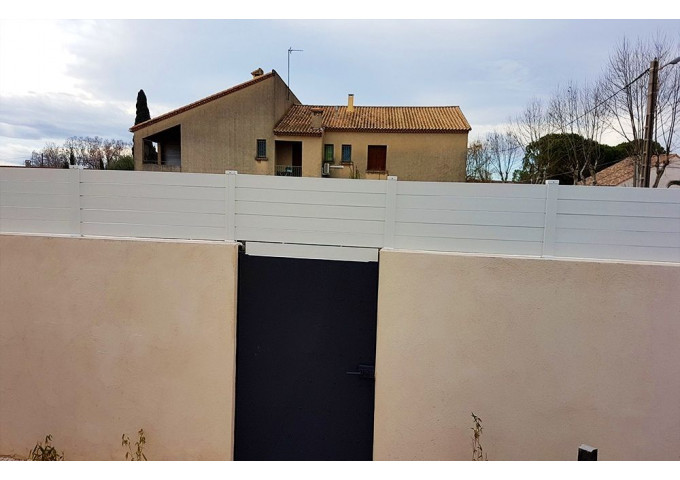 Clôture brise vue PVC Lanister blanc