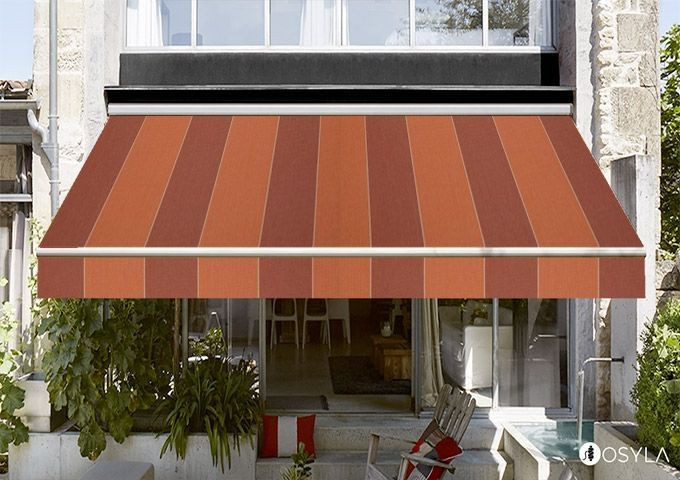 Toile de store color bloc orange Dickson orchestra d332