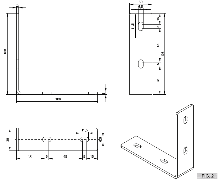 detail B fixation brise vue retractable 