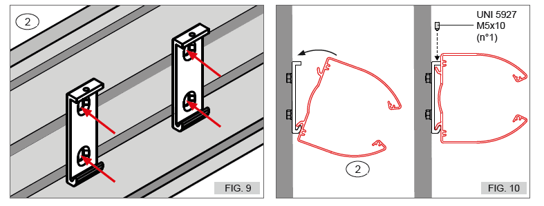 detail C fixation brise vue retractable 