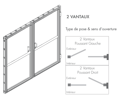 Coupe moustiquaire 2 vantaux