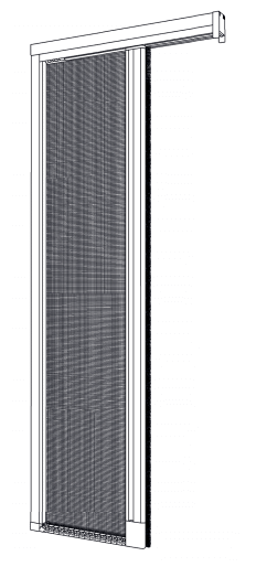 Plan moustiquaire enroulable latéral