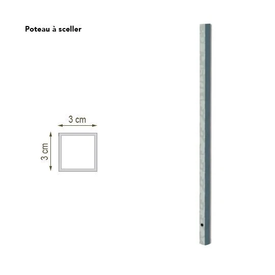 poteau à sceller cloture pvc